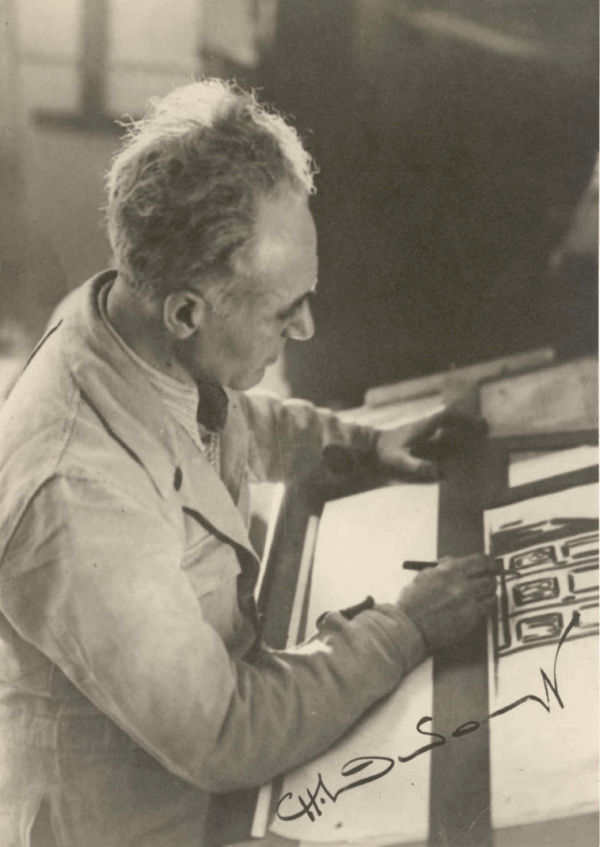 Charles DUDOUYT La Gentilhommière console enfilade chêne massif 1940 – Image 23